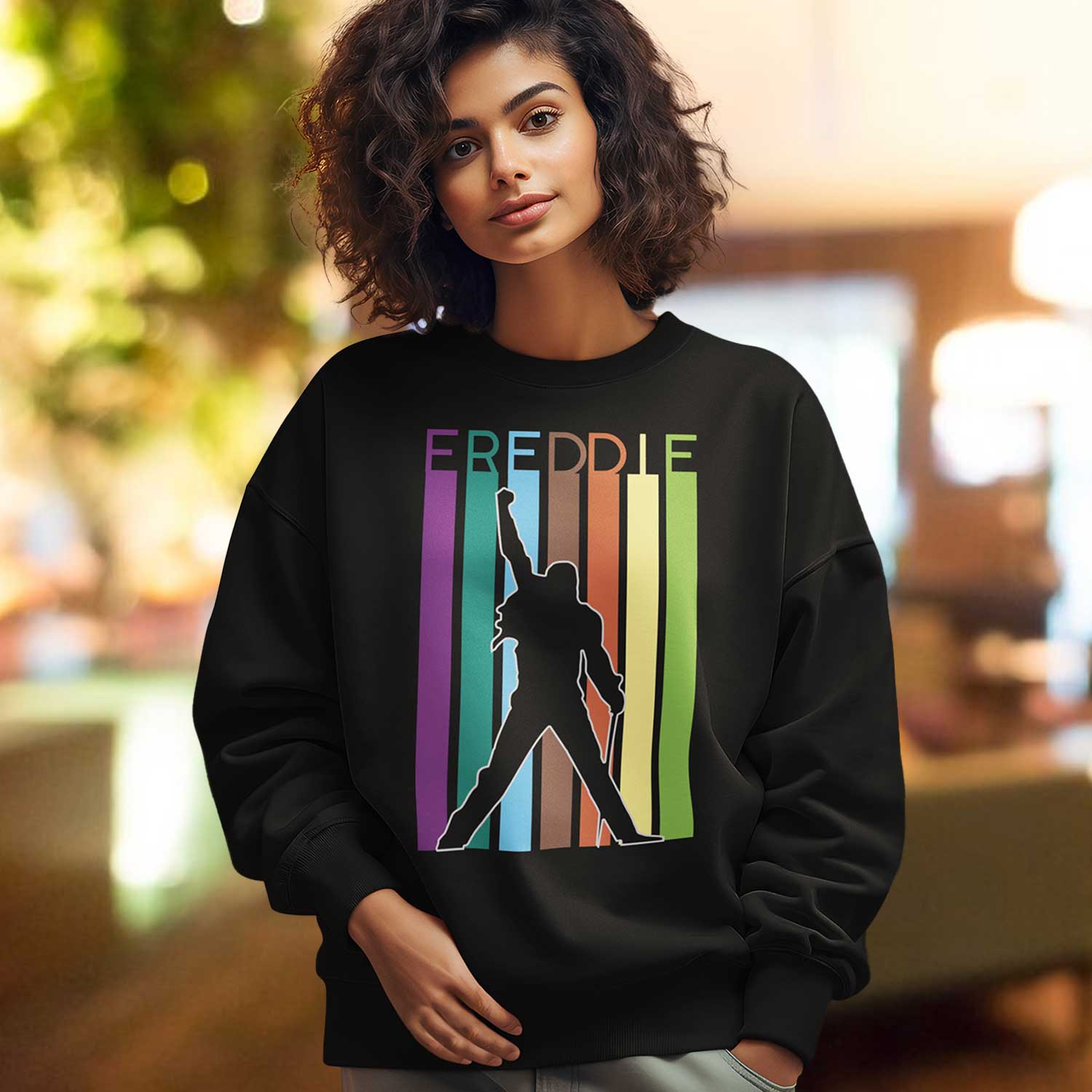 queen freddie sweatshirt upper winterwear music band buy online united states of america usa the banyan tee tbt men women girls boys unisex black