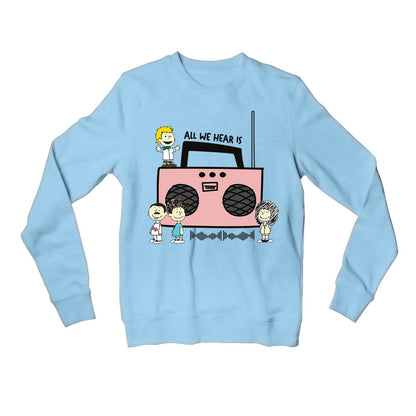 queen all we hear is sweatshirt upper winterwear music band buy online united states usa the banyan tee tbt men women girls boys unisex baby blue 