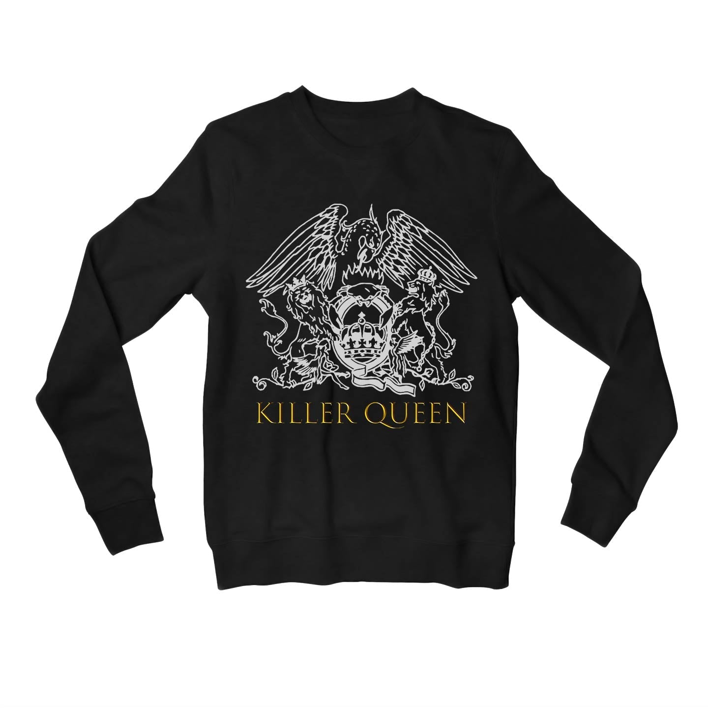 queen killer queen sweatshirt upper winterwear music band buy online united states usa the banyan tee tbt men women girls boys unisex black
