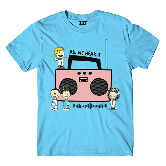 queen all we hear is t-shirt music band buy online united states usa the banyan tee tbt men women girls boys unisex turquoise 