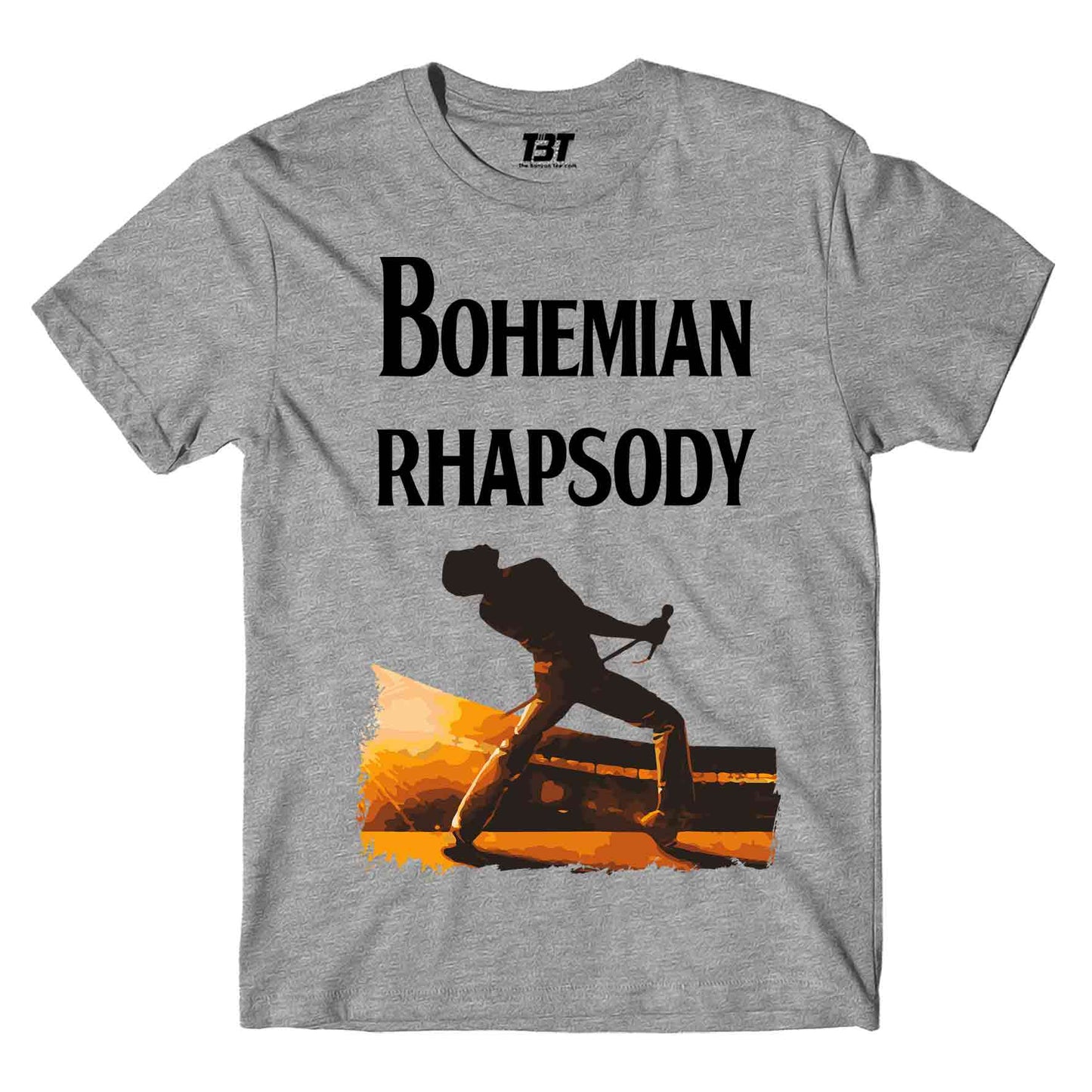 queen bohemian rhapsody t-shirt music band buy online usa united states the banyan tee tbt men women girls boys unisex gray