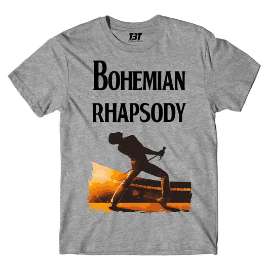 queen bohemian rhapsody t-shirt music band buy online united states of america usa the banyan tee tbt men women girls boys unisex gray