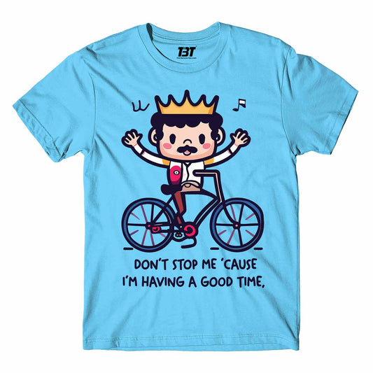 queen don't stop me now t-shirt music band buy online united states of america usa the banyan tee tbt men women girls boys unisex sky blue