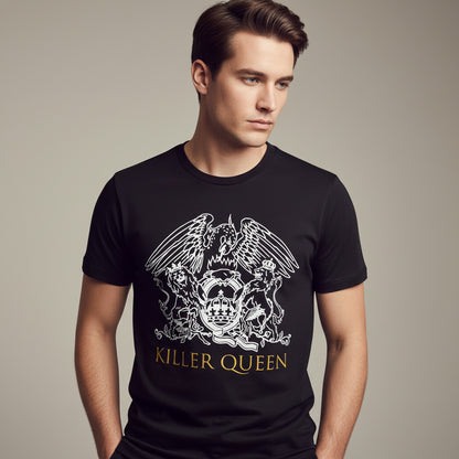 queen killer queen t-shirt music band buy online united states of america usa the banyan tee tbt men women girls boys unisex black