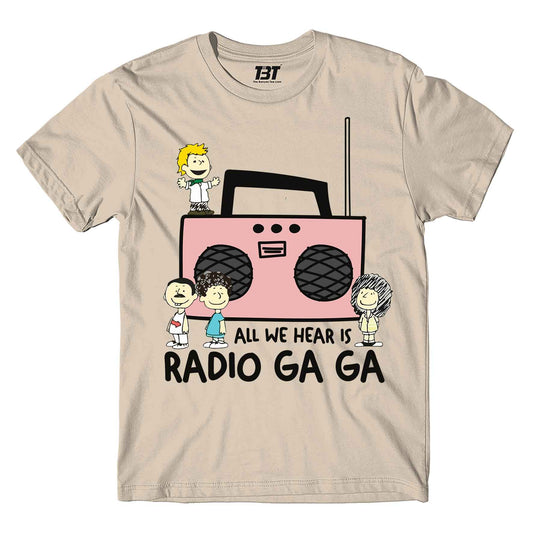 queen radio ga ga t-shirt music band buy online usa united states the banyan tee tbt men women girls boys unisex soft cream