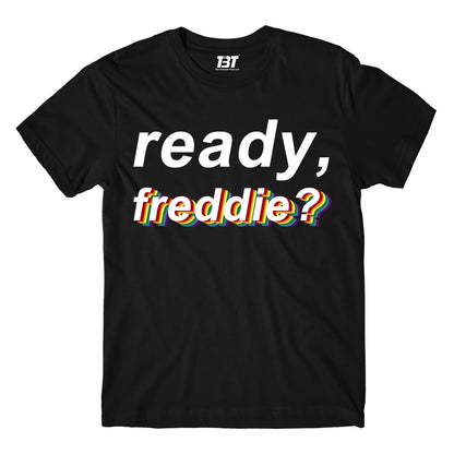 queen ready freddie t-shirt music band buy online usa united states the banyan tee tbt men women girls boys unisex black