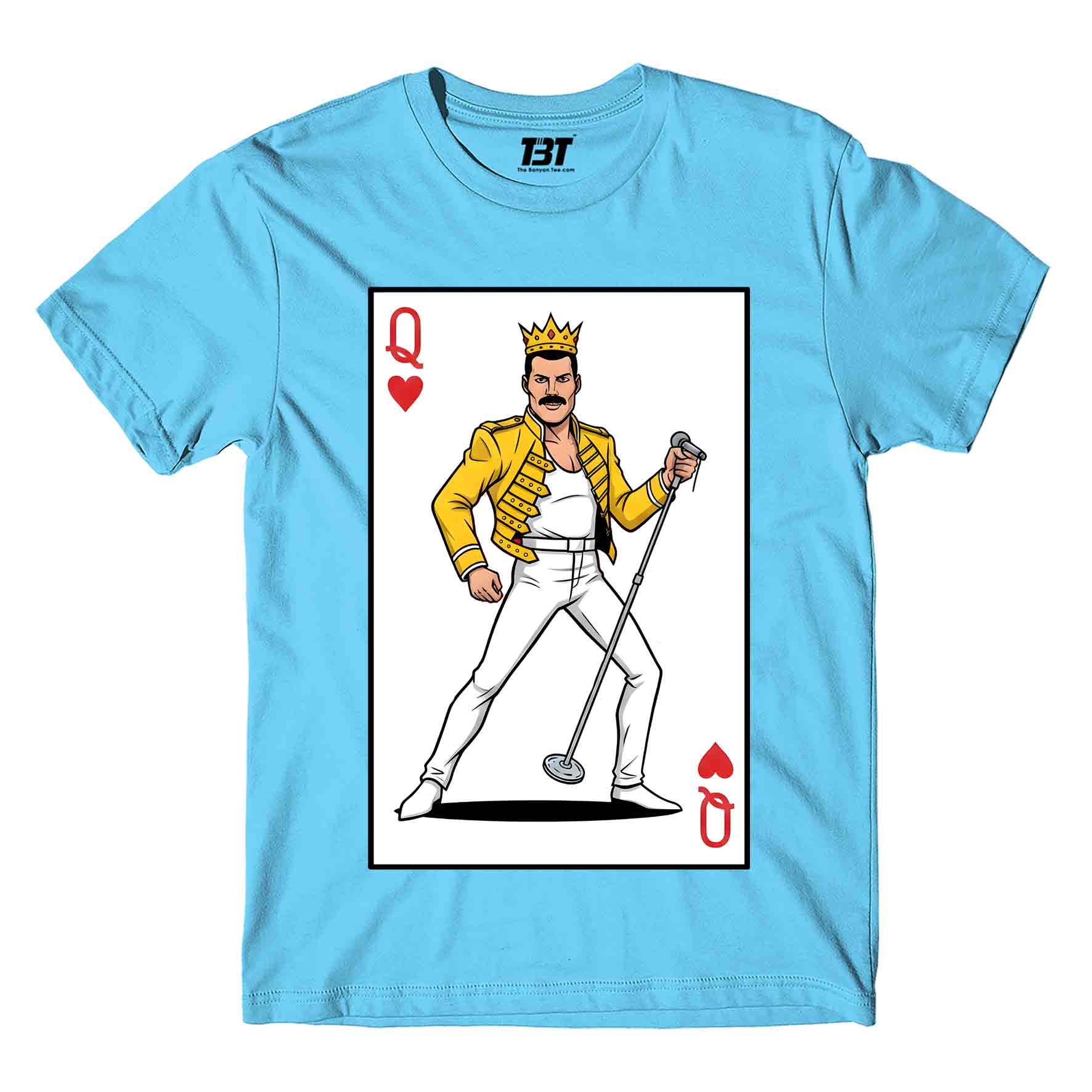 queen the queen of hearts t-shirt music band buy online united states usa the banyan tee tbt men women girls boys unisex turquoise 