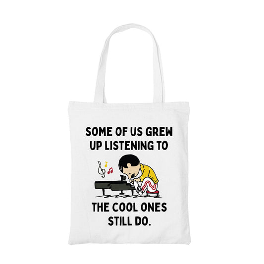 queen cool ones still do tote bag cotton printed music band buy online united states usa the banyan tee tbt men women girls boys unisex  