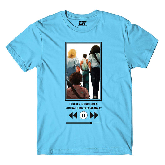 queen live forever t-shirt music band buy online united states of america usa the banyan tee tbt men women girls boys unisex sky blue