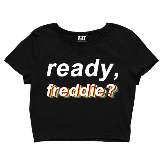 queen ready freddie crop top music band buy online united states of america usa the banyan tee tbt men women girls boys unisex black