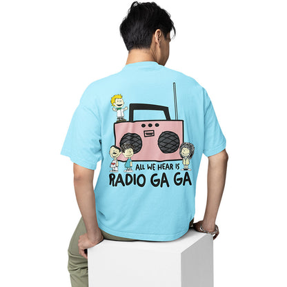 queen oversized t shirt - radio ga ga music t-shirt baby blue buy online india the banyan tee tbt men women girls boys unisex