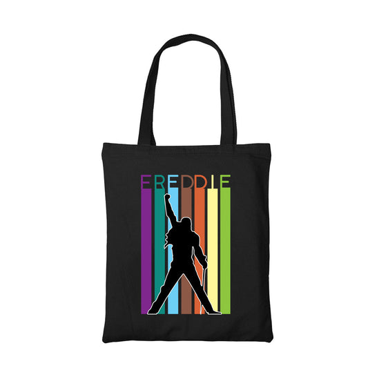 queen freddie tote bag hand printed cotton women men unisex