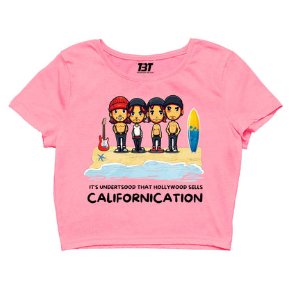 red hot chili peppers hollywood sells californication crop top music band buy online united states of america usa the banyan tee tbt men women girls boys unisex sky blue