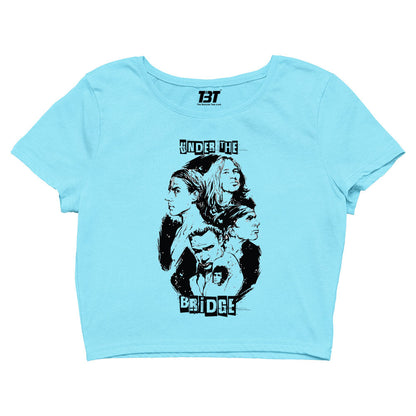 red hot chili peppers under the bridge crop top music band buy online united states of america usa the banyan tee tbt men women girls boys unisex gray