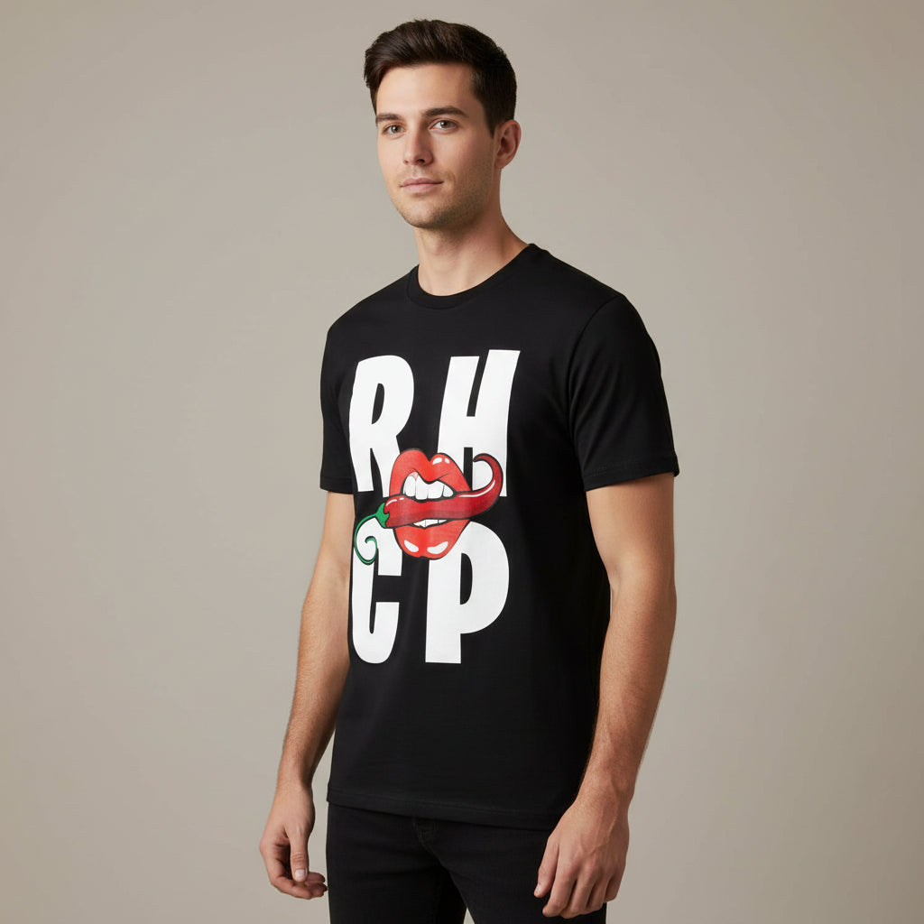 red hot chili peppers rhcp t-shirt music band buy online united states of america usa the banyan tee tbt men women girls boys unisex black