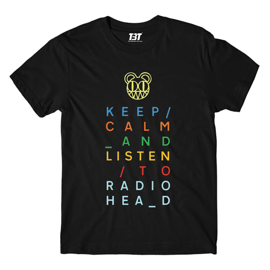 radiohead keep calm t-shirt music band buy online united states of america usa the banyan tee tbt men women girls boys unisex black