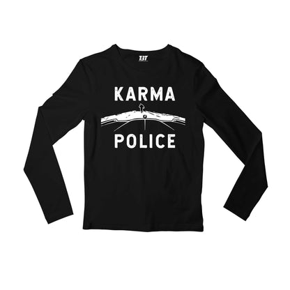 radiohead karma police full sleeves long sleeves music band buy online india the banyan tee tbt men women girls boys unisex black