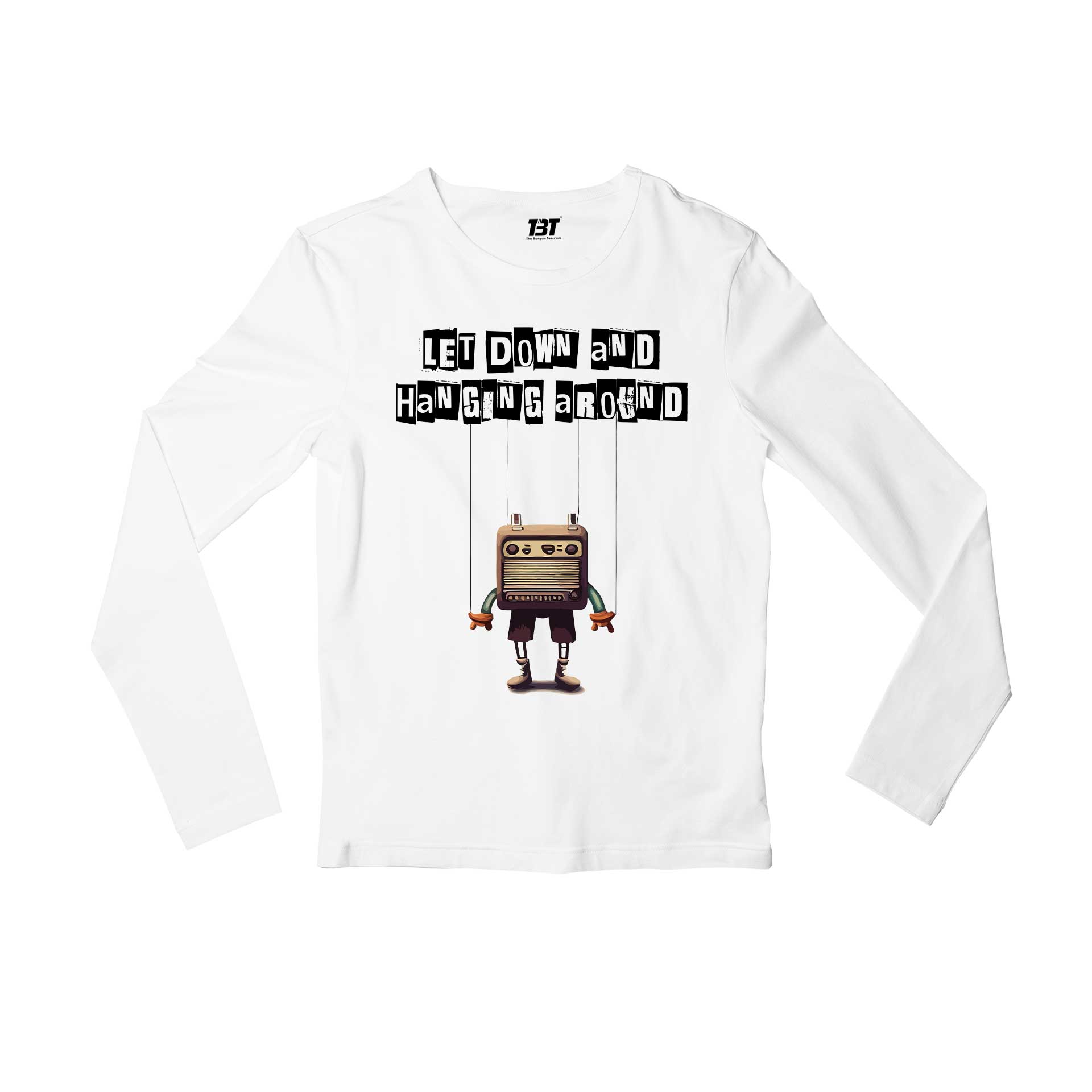 radiohead let down full sleeves long sleeves music band buy online india the banyan tee tbt men women girls boys unisex white