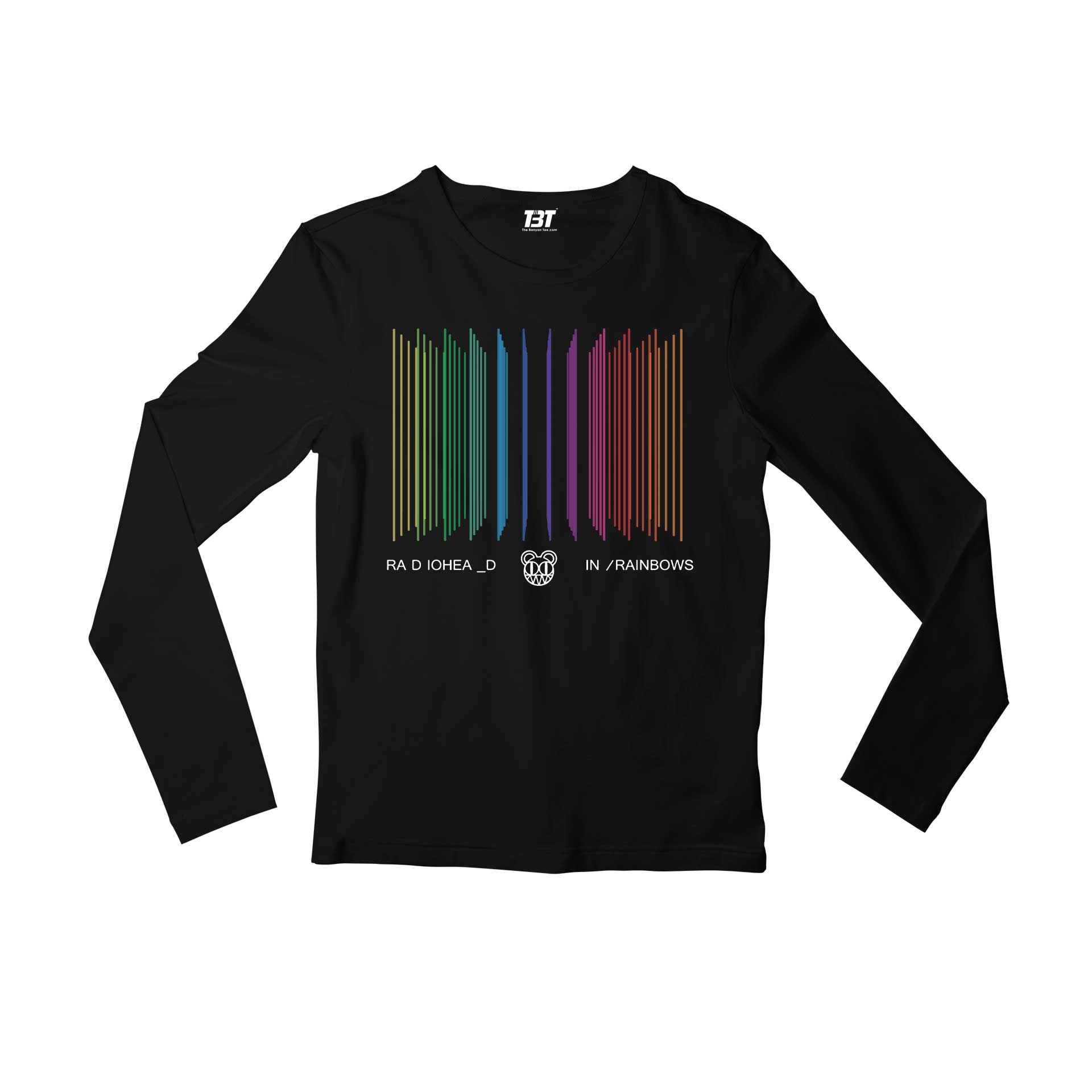 radiohead in rainbows full sleeves long sleeves music band buy online india the banyan tee tbt men women girls boys unisex black