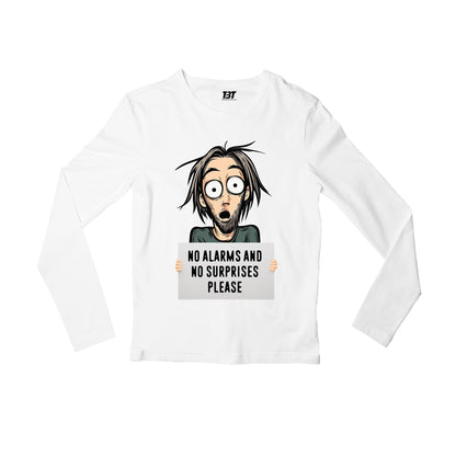 radiohead no surprises full sleeves long sleeves music band buy online india the banyan tee tbt men women girls boys unisex white