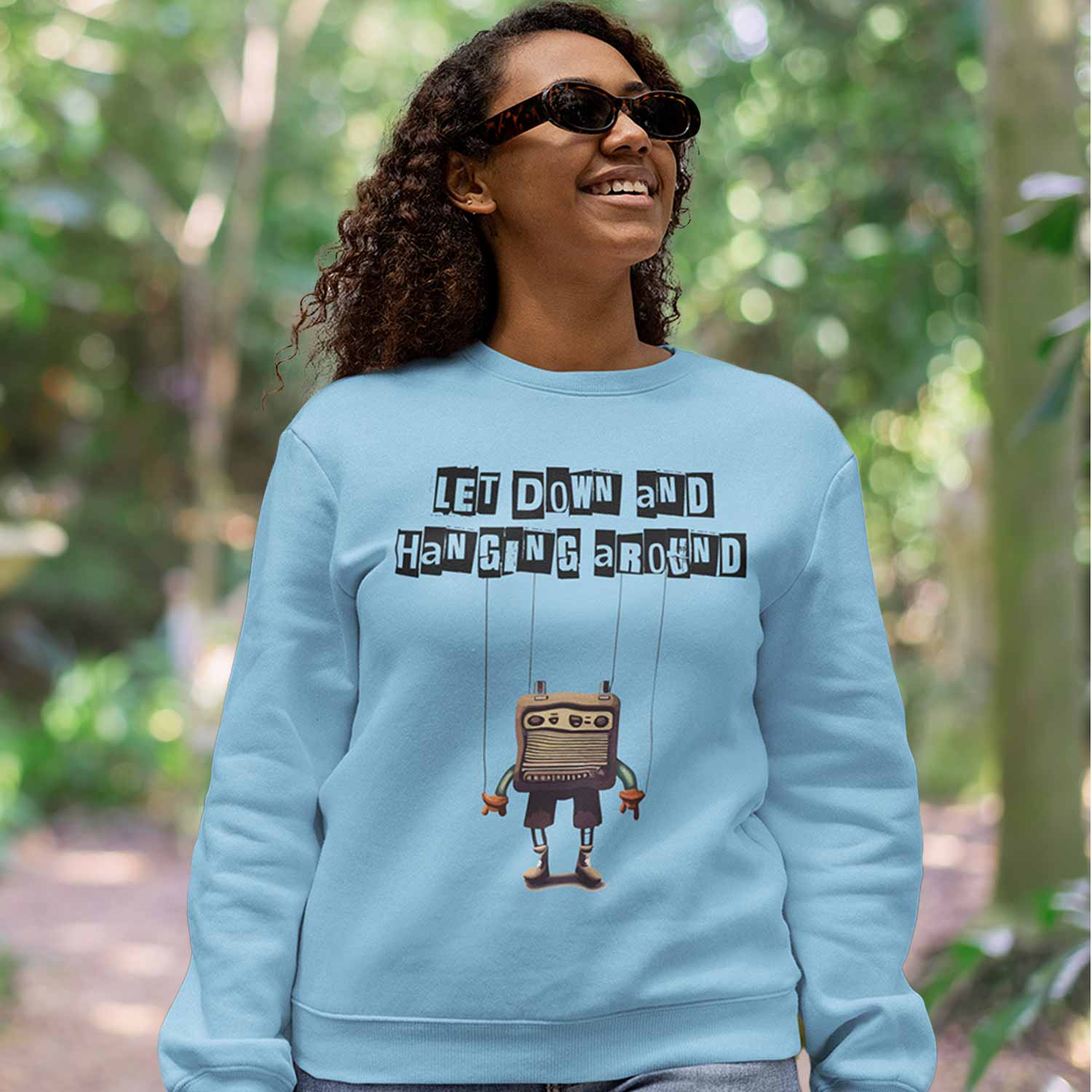 radiohead let down sweatshirt upper winterwear music band buy online united states usa the banyan tee tbt men women girls boys unisex baby blue