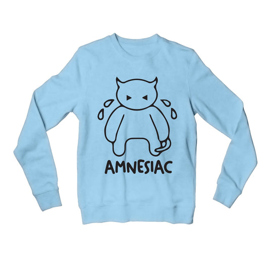 radiohead amnesiac sweatshirt upper winterwear music band buy online united states usa the banyan tee tbt men women girls boys unisex gray