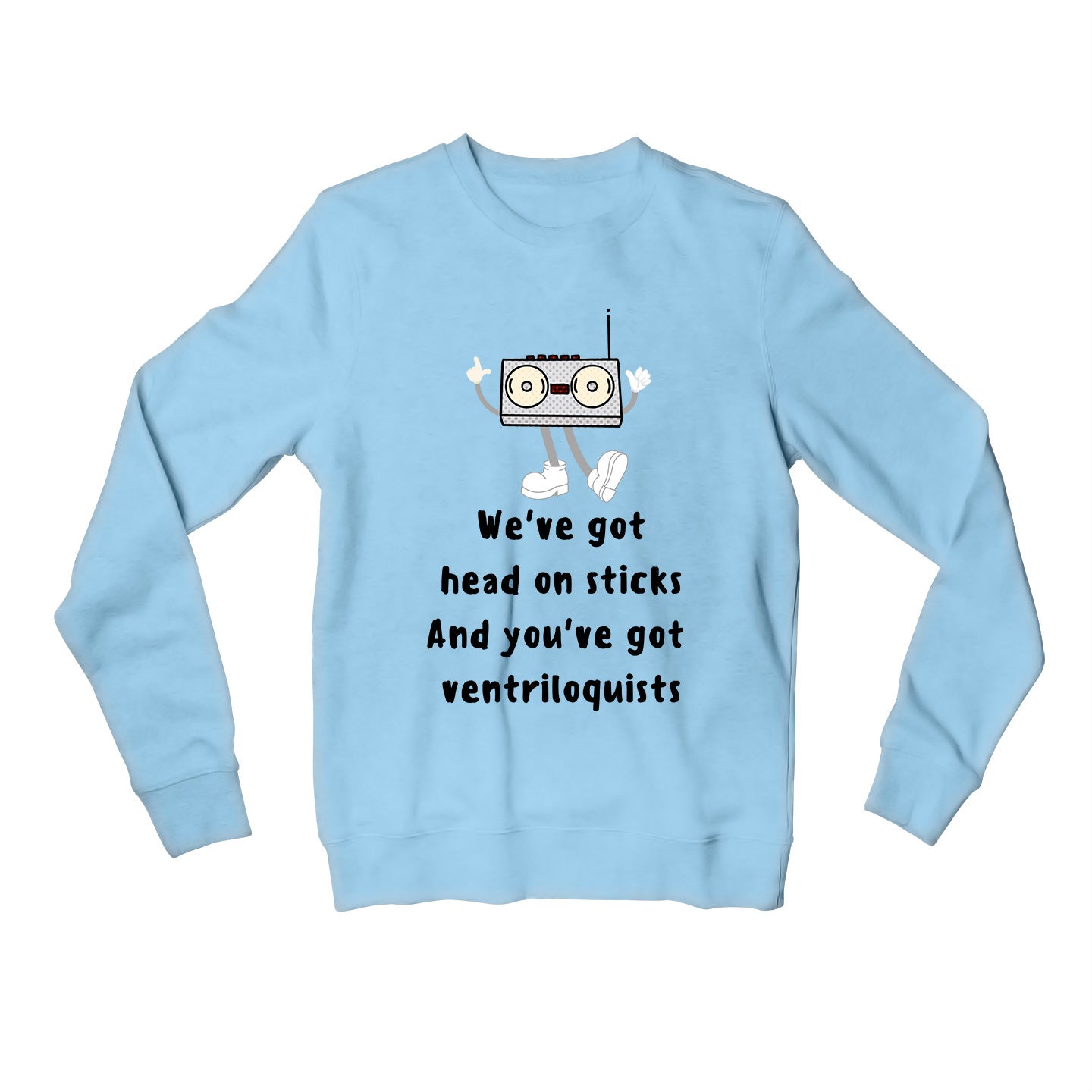 radiohead kid a sweatshirt upper winterwear music band buy online united states of america usa the banyan tee tbt men women girls boys unisex baby blue