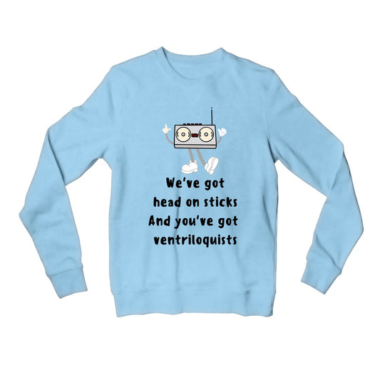 radiohead kid a sweatshirt upper winterwear music band buy online united states usa the banyan tee tbt men women girls boys unisex baby blue