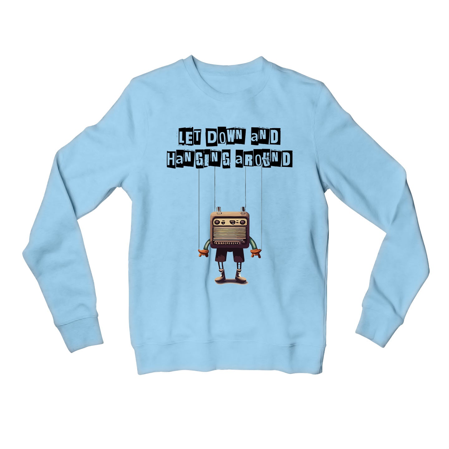 radiohead let down sweatshirt upper winterwear music band buy online united states usa the banyan tee tbt men women girls boys unisex baby blue