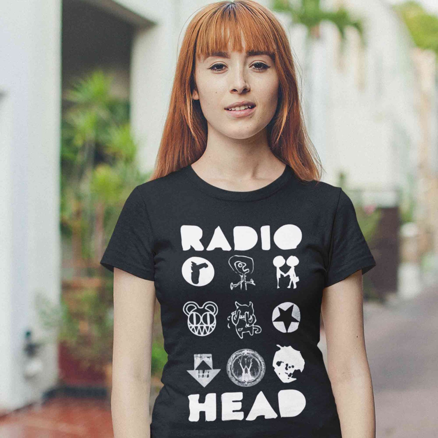 radiohead album arts t-shirt music band buy online usa united states the banyan tee tbt men women girls boys unisex black