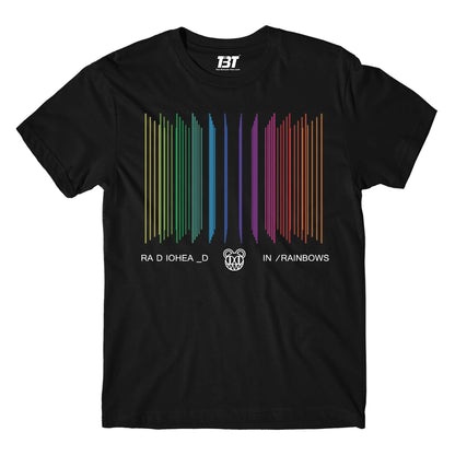 radiohead in rainbows t-shirt music band buy online usa united states the banyan tee tbt men women girls boys unisex black