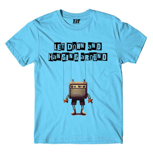 radiohead let down t-shirt music band buy online united states of america usa the banyan tee tbt men women girls boys unisex sky blue