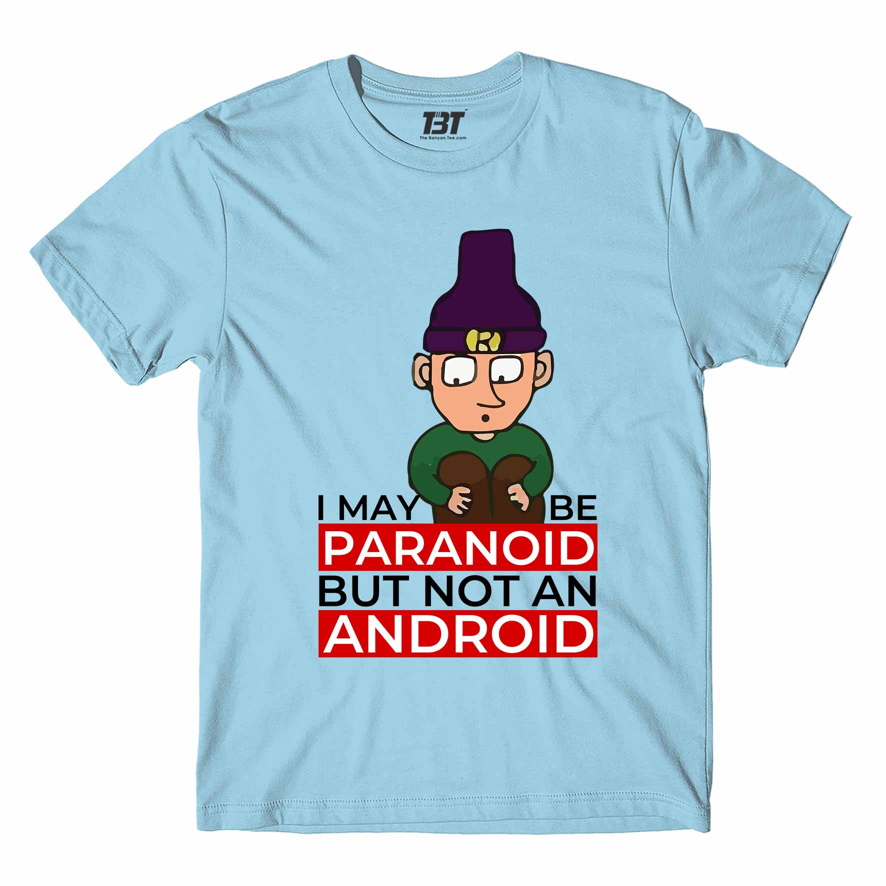 radiohead paranoid android t-shirt music band buy online usa united states the banyan tee tbt men women girls boys unisex ocean blue