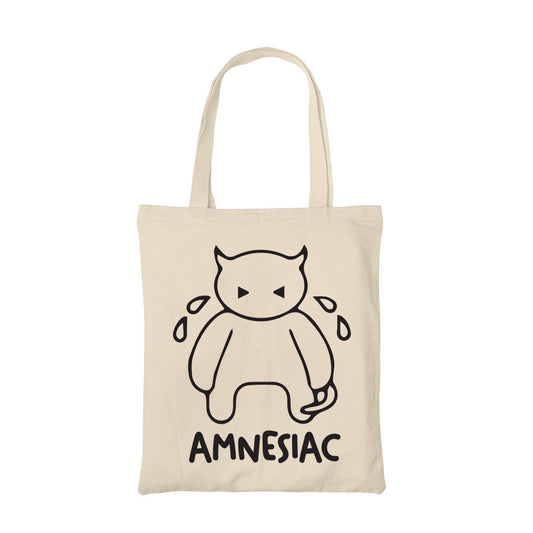 radiohead amnesiac tote bag hand printed cotton women men unisex