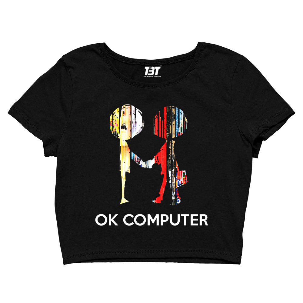 radiohead ok computer crop top music band buy online united states of america usa the banyan tee tbt men women girls boys unisex black