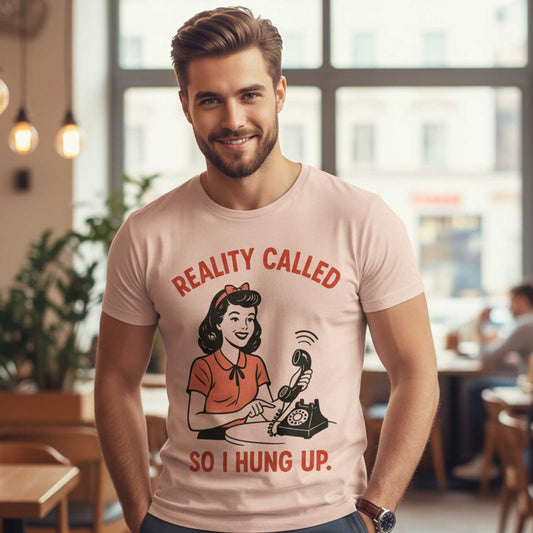 graphic reality called t-shirt printed graphic stylish buy online united states usa the banyan tee tbt men women girls boys unisex peach 