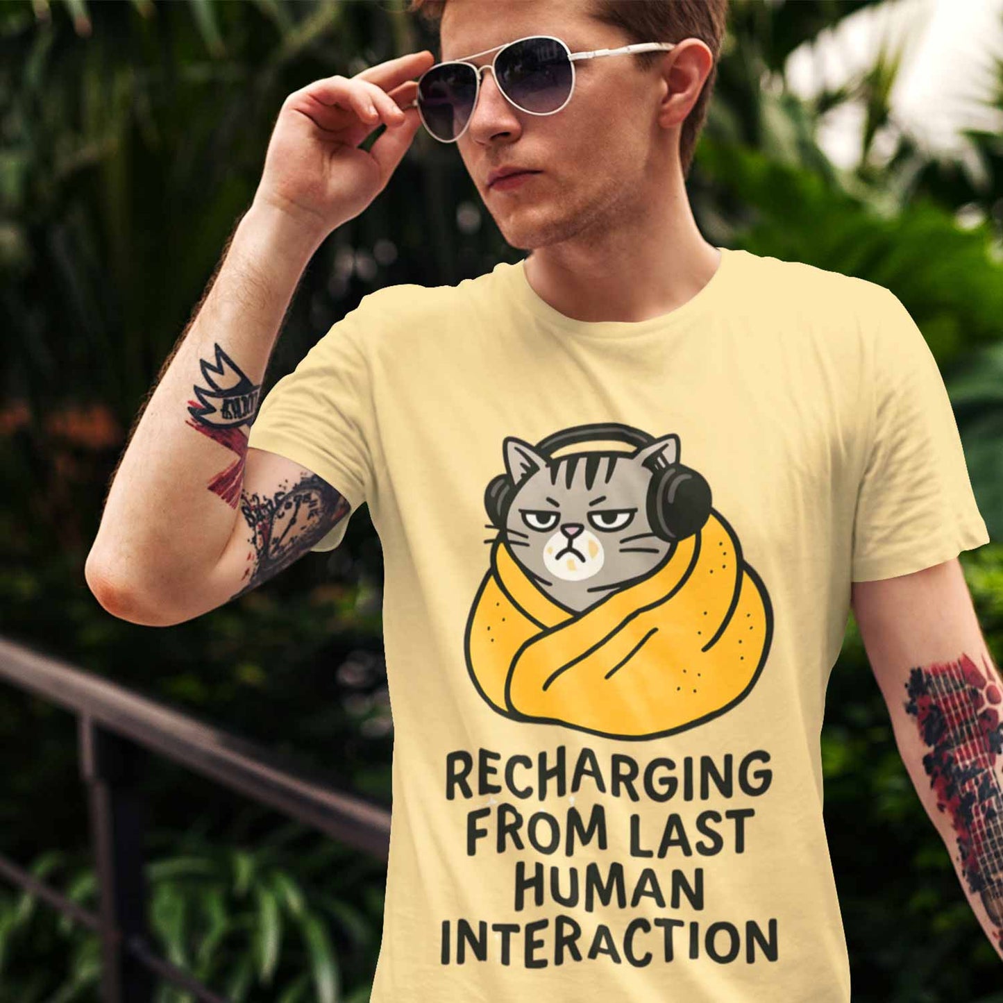 T shirt - Recharging From Last Human Interaction