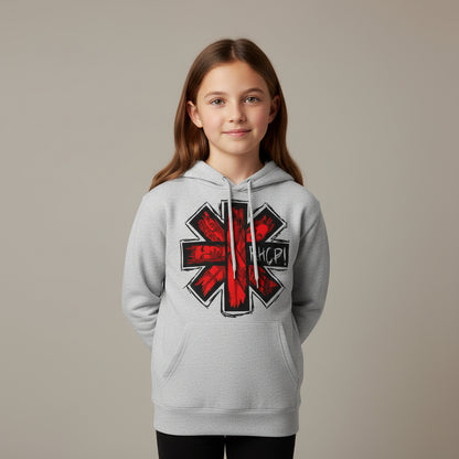 red hot chili peppers red hot art hoodie hooded sweatshirt winterwear music band buy online united states usa the banyan tee tbt men women girls boys unisex gray