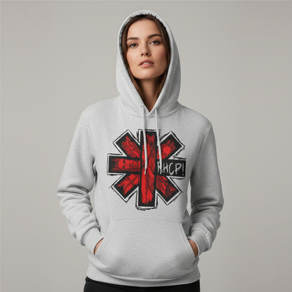 red hot chili peppers red hot art hoodie hooded sweatshirt winterwear music band buy online united states usa the banyan tee tbt men women girls boys unisex gray