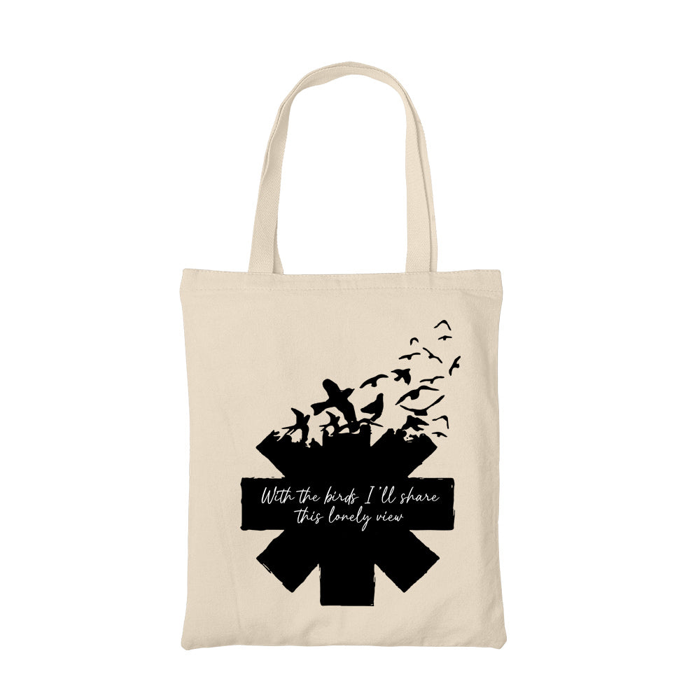 red hot chili peppers scar tissue tote bag hand printed cotton women men unisex