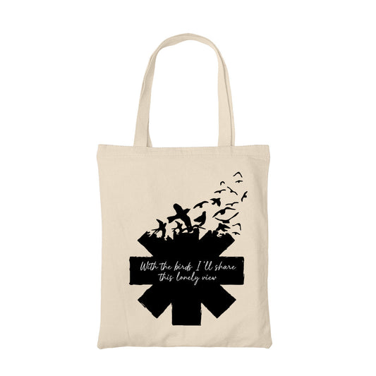 red hot chili peppers scar tissue tote bag hand printed cotton women men unisex