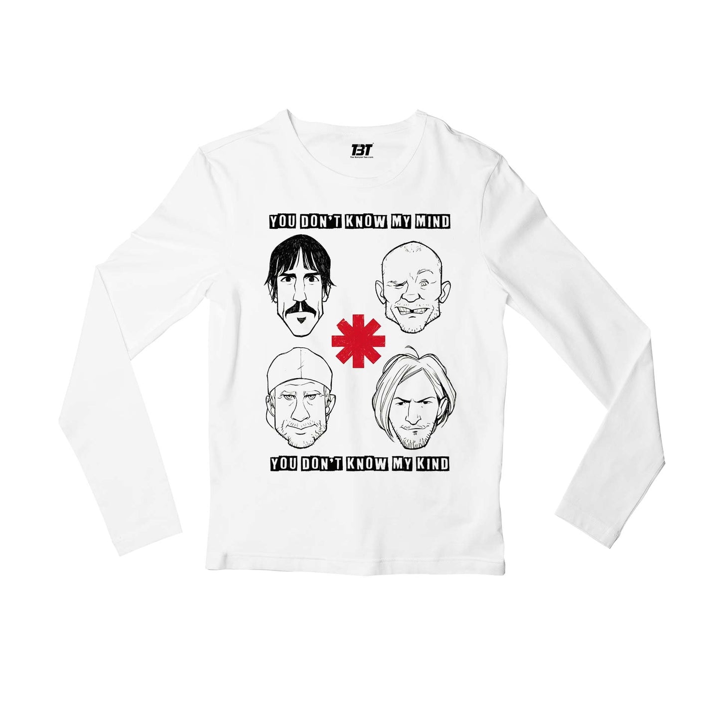 red hot chili peppers dark necessities full sleeves long sleeves music band buy online india the banyan tee tbt men women girls boys unisex white