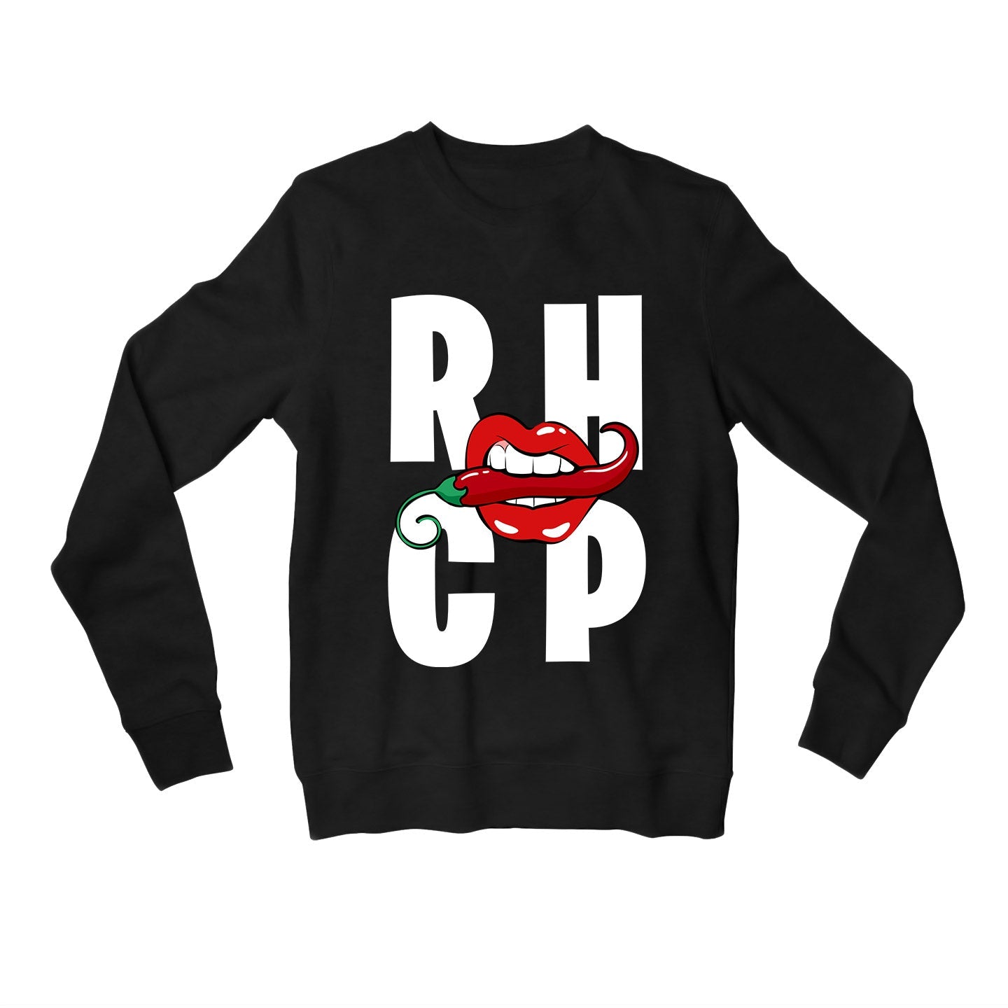 red hot chili peppers rhcp sweatshirt upper winterwear music band buy online united states usa the banyan tee tbt men women girls boys unisex black