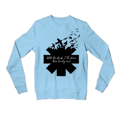 red hot chili peppers scar tissue sweatshirt upper winterwear music band buy online united states of america usa the banyan tee tbt men women girls boys unisex baby blue