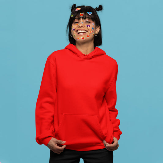 red the banyan tee plain solid hoodie hooded sweatshirt for men women unisex