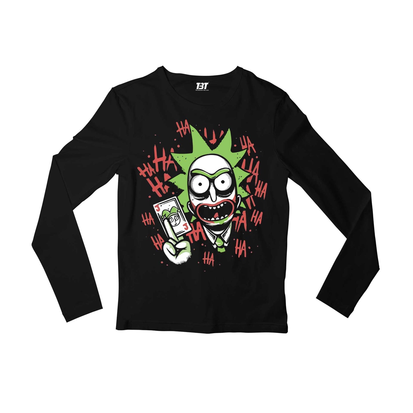 rick and morty joker full sleeves long sleeves buy online india the banyan tee tbt men women girls boys unisex black rick and morty online summer beth mr meeseeks jerry quote vector art clothing accessories merchandise