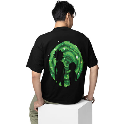 rick and morty oversized t shirt - portal tv & movies t-shirt black buy online india the banyan tee tbt men women girls boys unisex