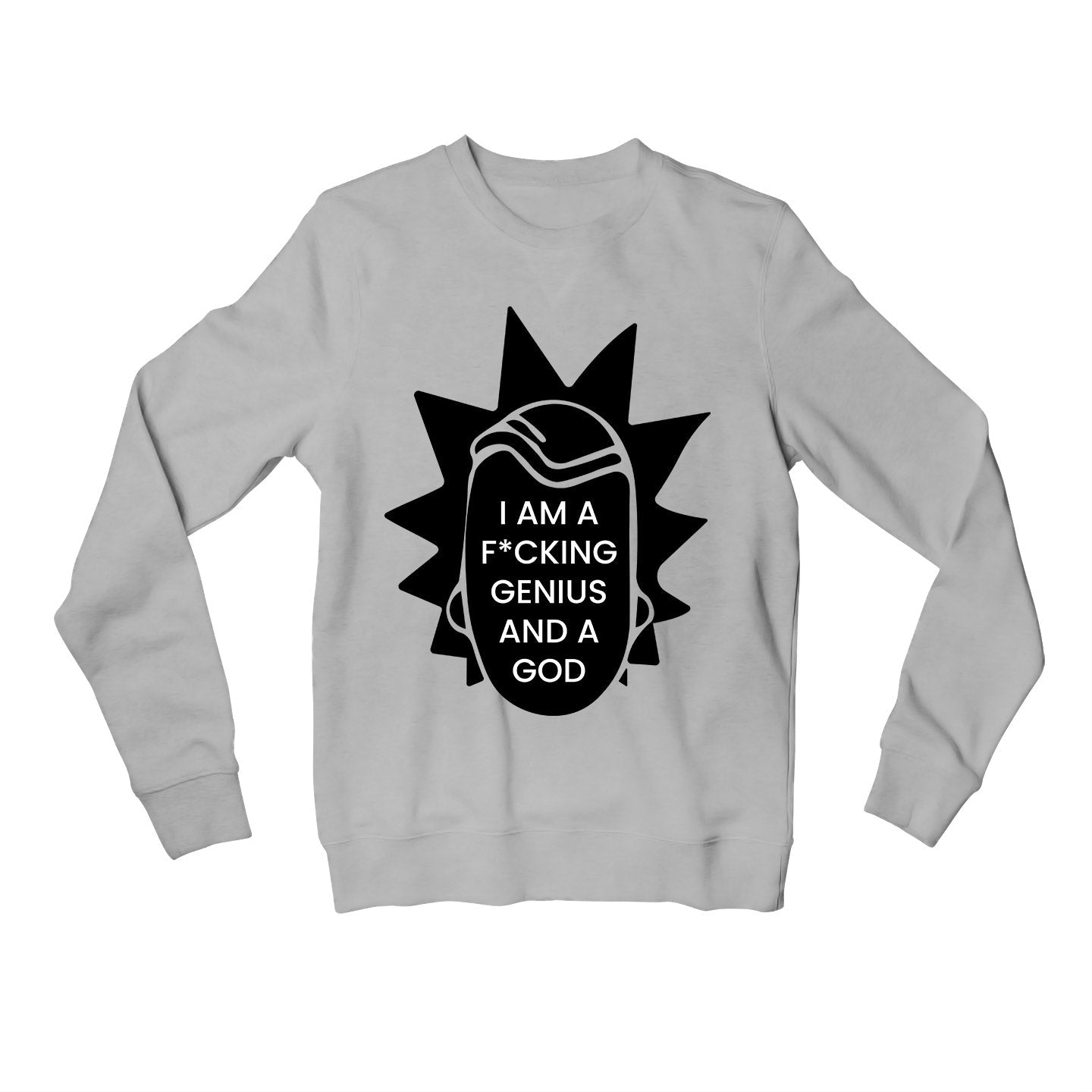 rick and morty genius sweatshirt upper winterwear buy online united states usa the banyan tee tbt men women girls boys unisex gray rick and morty online summer beth mr meeseeks jerry quote vector art clothing accessories merchandise