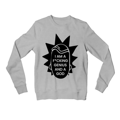 rick and morty genius sweatshirt upper winterwear buy online united states usa the banyan tee tbt men women girls boys unisex gray rick and morty online summer beth mr meeseeks jerry quote vector art clothing accessories merchandise