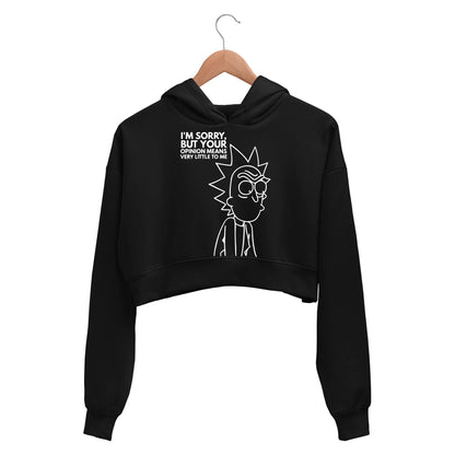 rick and morty opinion crop hoodie hooded sweatshirt upper winterwear buy online india the banyan tee tbt men women girls boys unisex black rick and morty online summer beth mr meeseeks jerry quote vector art clothing accessories merchandise
